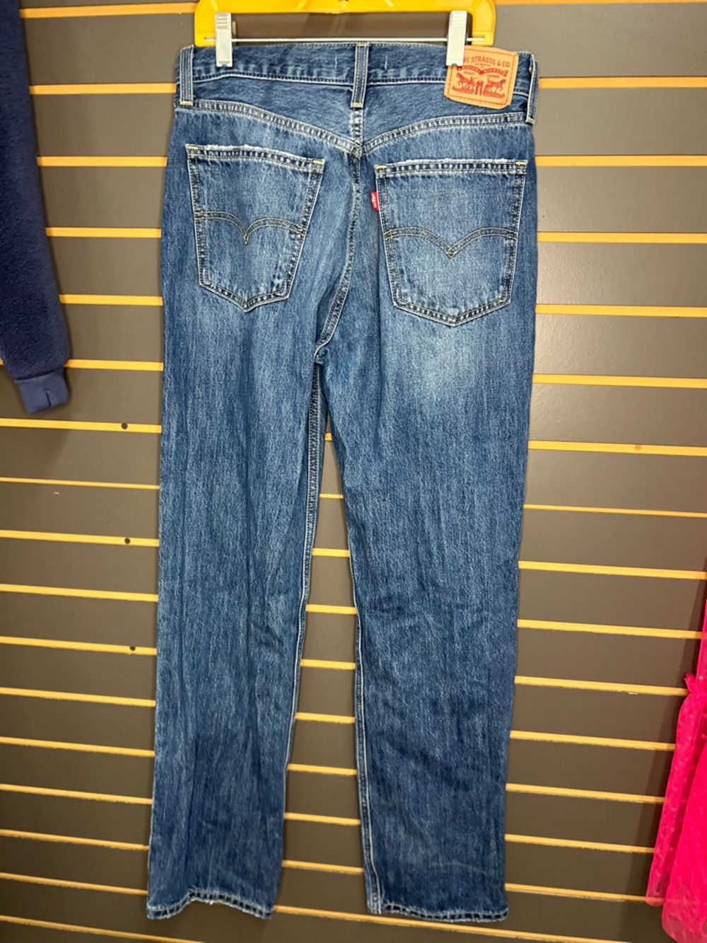 Levi's® Low Pro Mid Rise Destructed Straight Jeans - Picture 6 of 7